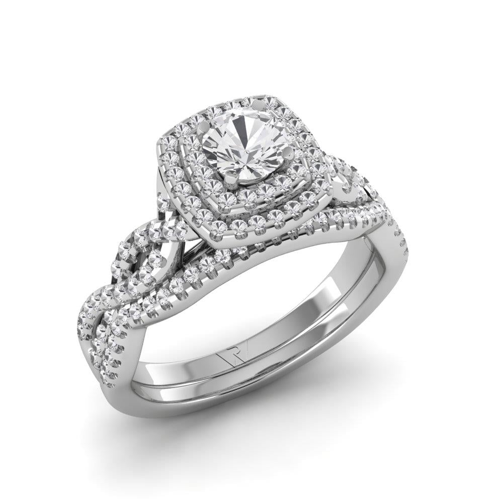 Solitaires Harmonie Or Blanc Oxyde de zirconium 1 ct