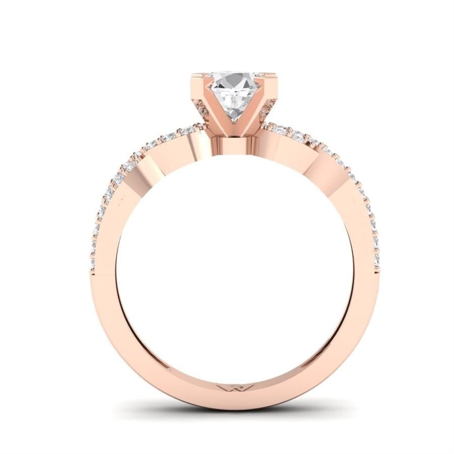 Solitaires Infini Argent Plaqué Or Rose Oxyde de zirconium 1 ct