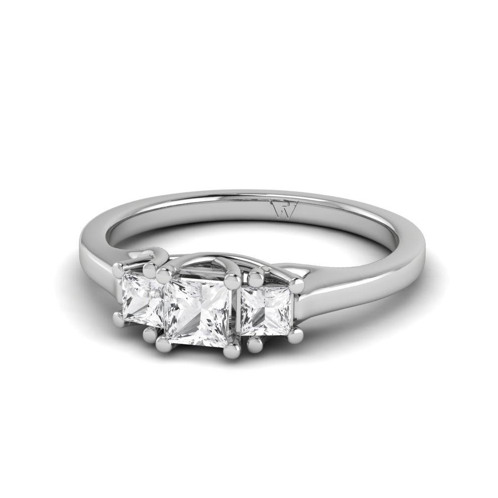 Solitaires Intense Or Blanc Oxyde de zirconium 0.60 ct