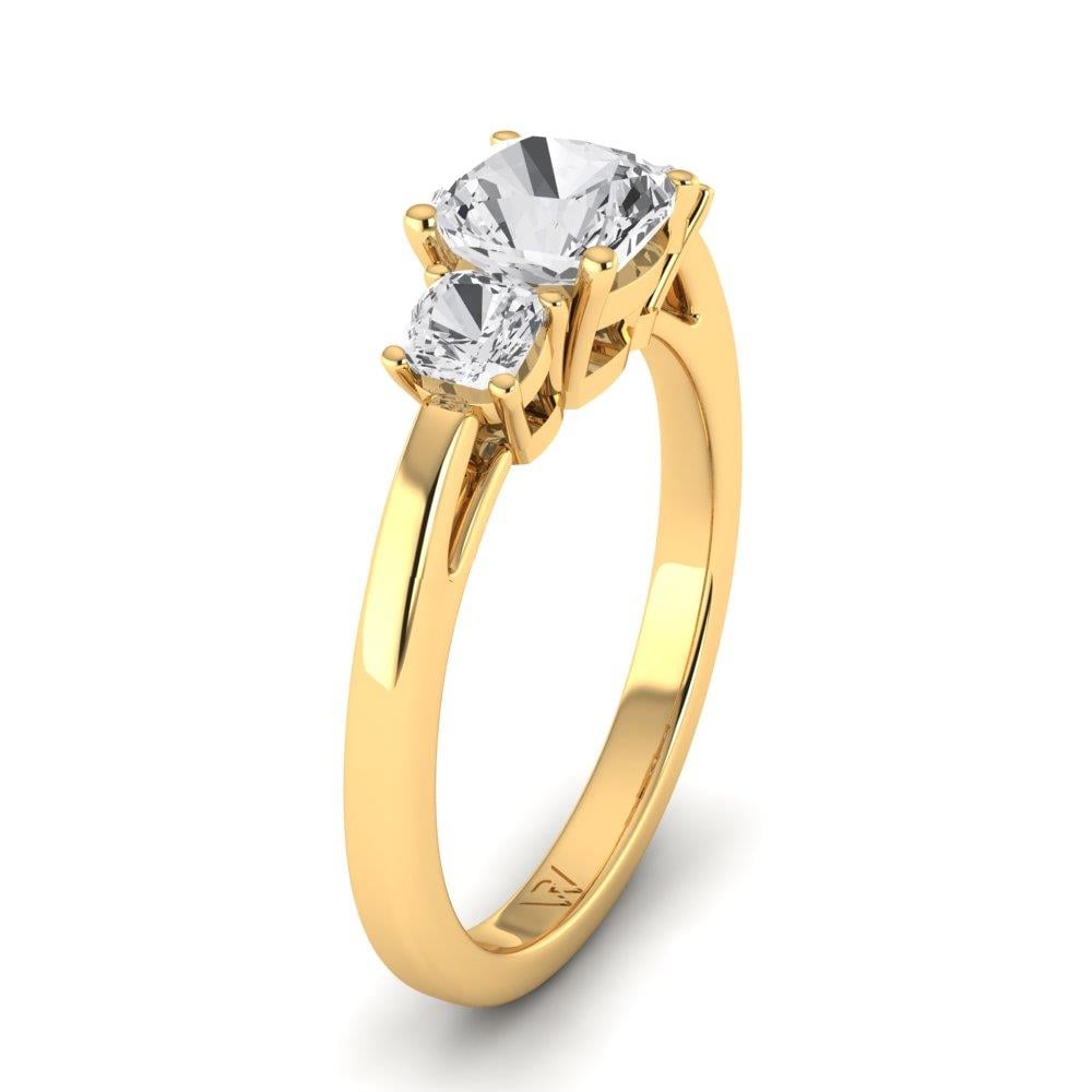 Solitaires Liane Argent Plaqué Or Jaune Diamant 1.75 ct
