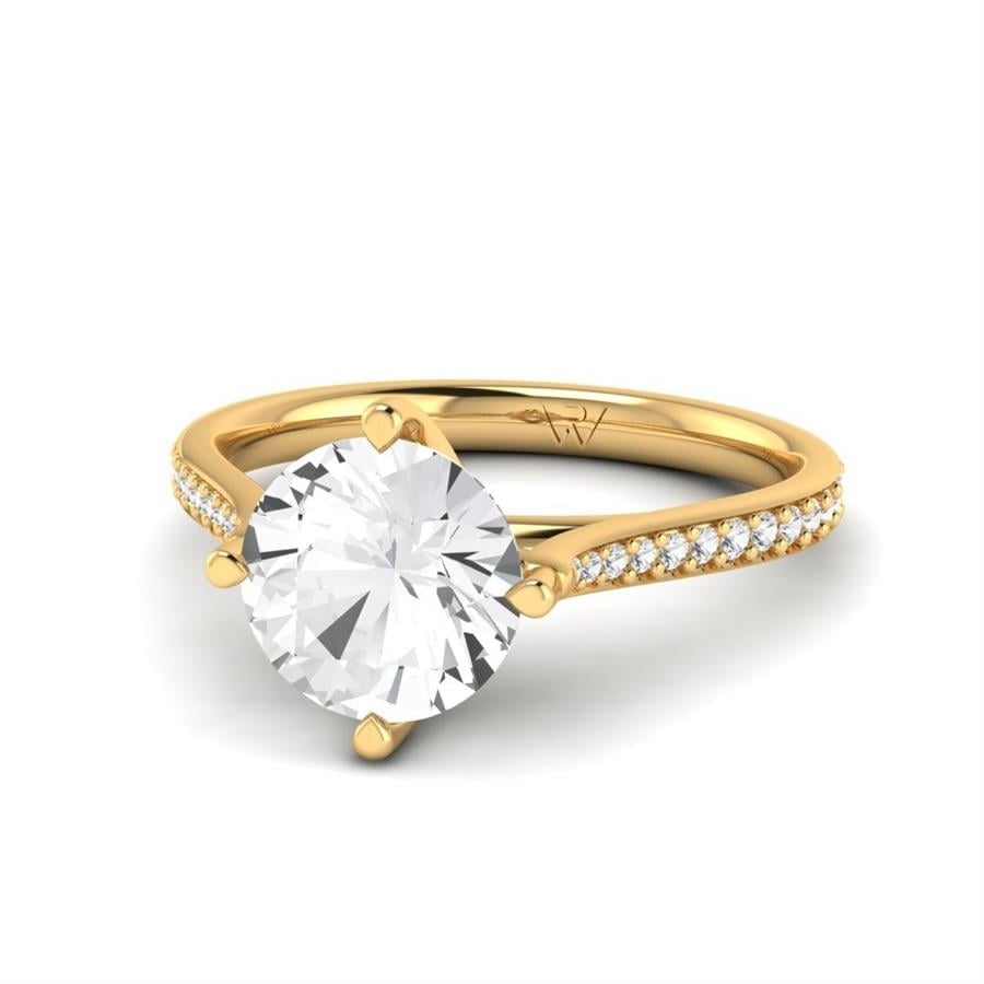 Solitaires Liora Argent Plaqué Or Jaune Oxyde de zirconium 2.20 ct