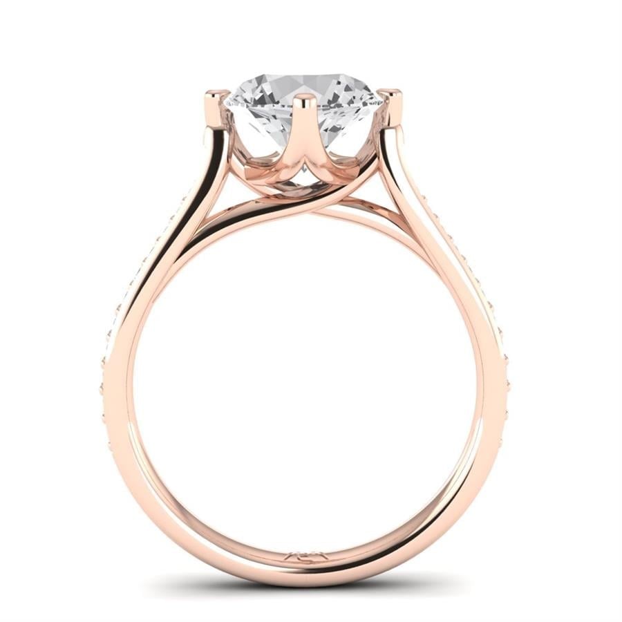 Solitaires Liora Or Rose Oxyde de zirconium 2.20 ct