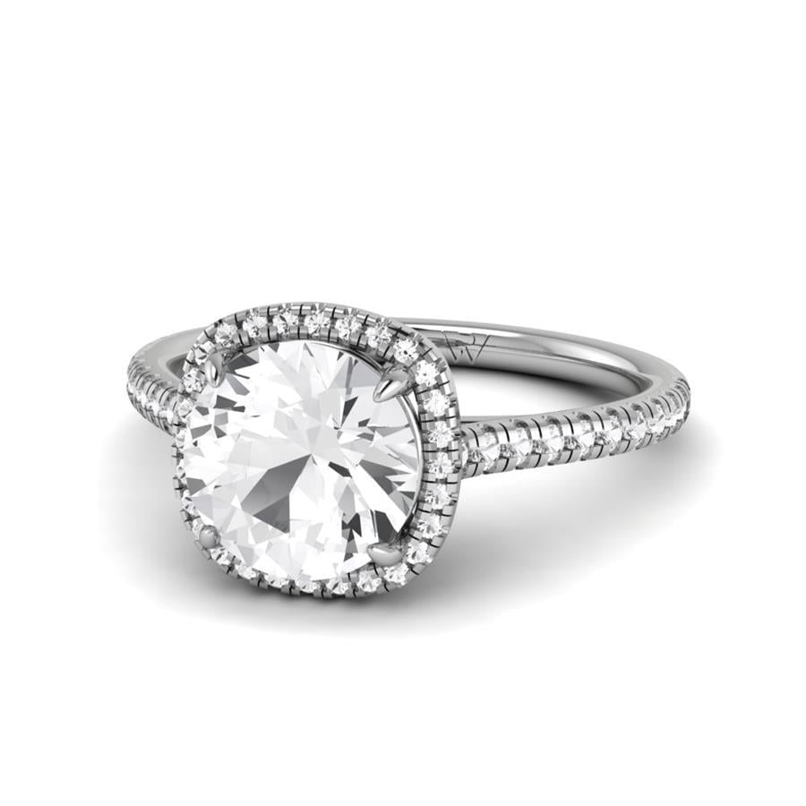 Solitaires Lumière Argent Rhodié Blanc Oxyde de zirconium 2.4 ct