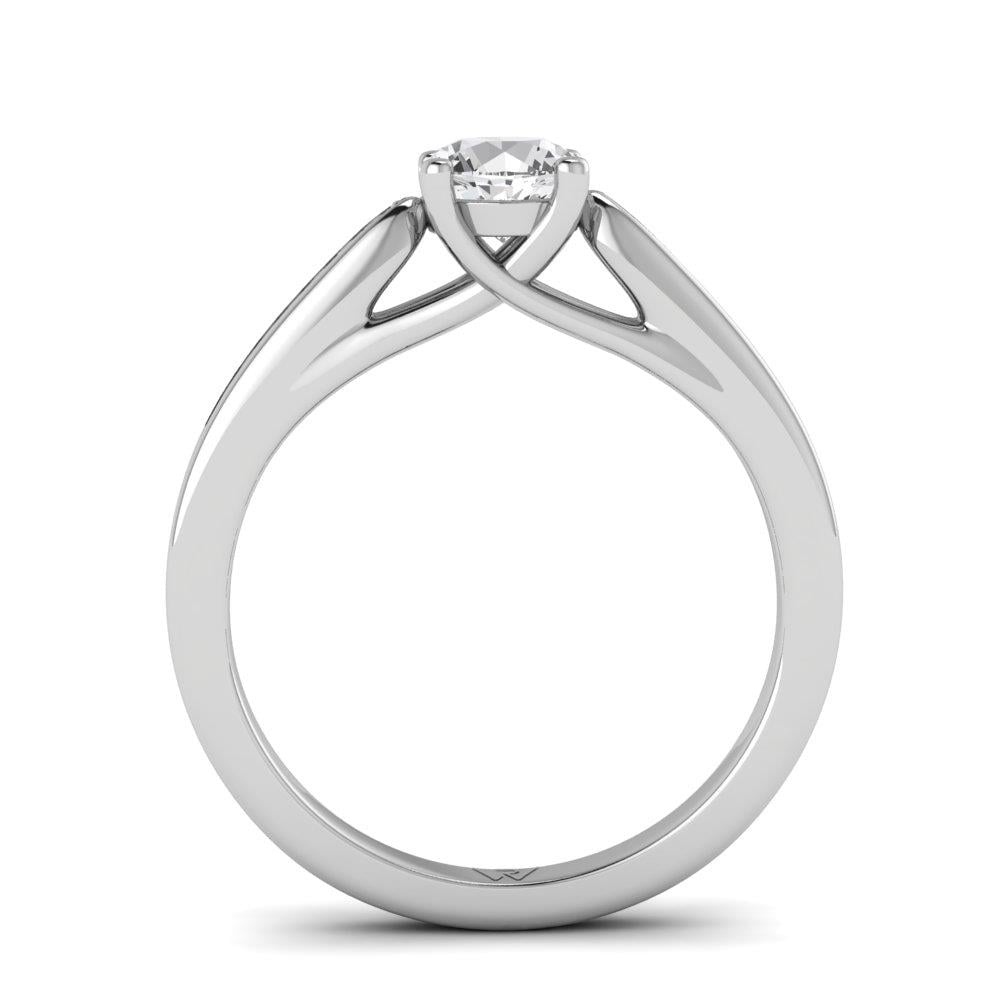 Solitaires Lunelle Argent Rhodié Blanc Diamant 0.65 ct