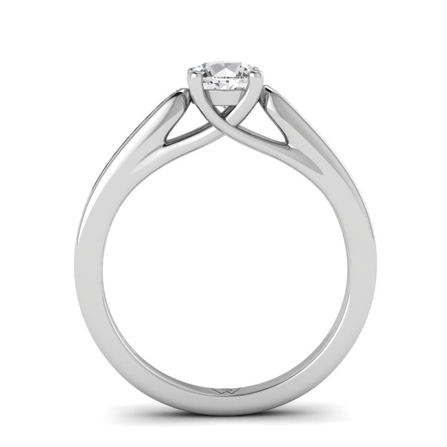 Solitaires Lunelle Or Blanc Oxyde de zirconium 0.65 ct