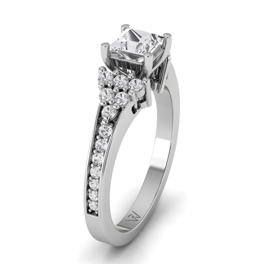 Solitaires Lys Or Blanc Diamant 1 ct