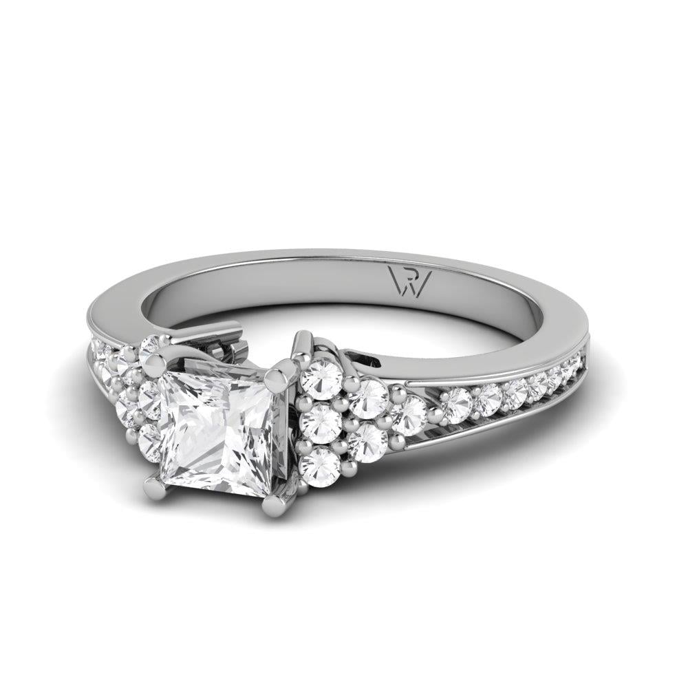 Solitaires Lys Or Blanc Oxyde de zirconium 1 ct