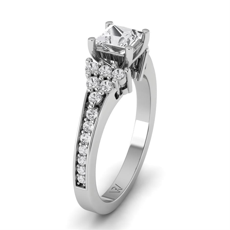 Solitaires Lys Or Blanc Oxyde de zirconium 1 ct