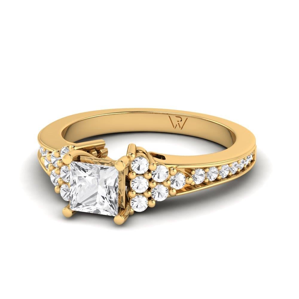 Solitaires Lys Or Jaune Oxyde de zirconium 1 ct