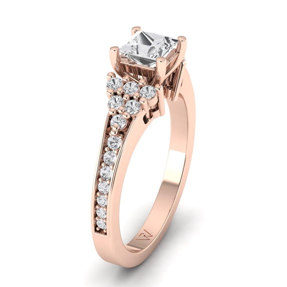 Solitaires Lys Or Rose Diamant 1 ct