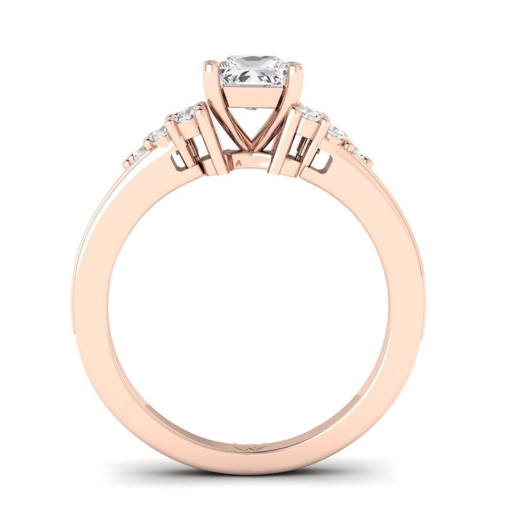 Solitaires Lys Or Rose Oxyde de zirconium 1 ct