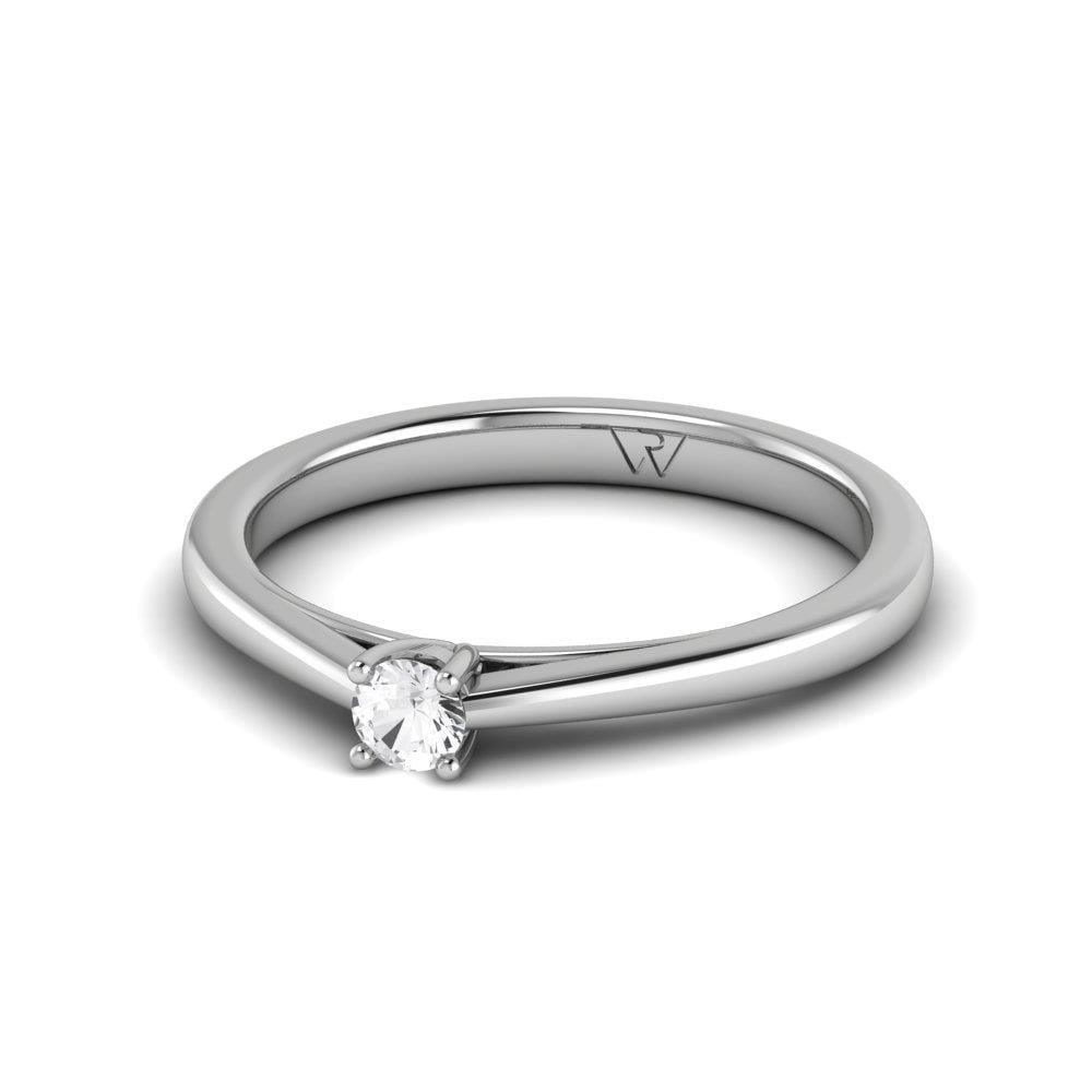 Solitaires Magnifique Or Blanc Diamant 0.10 ct