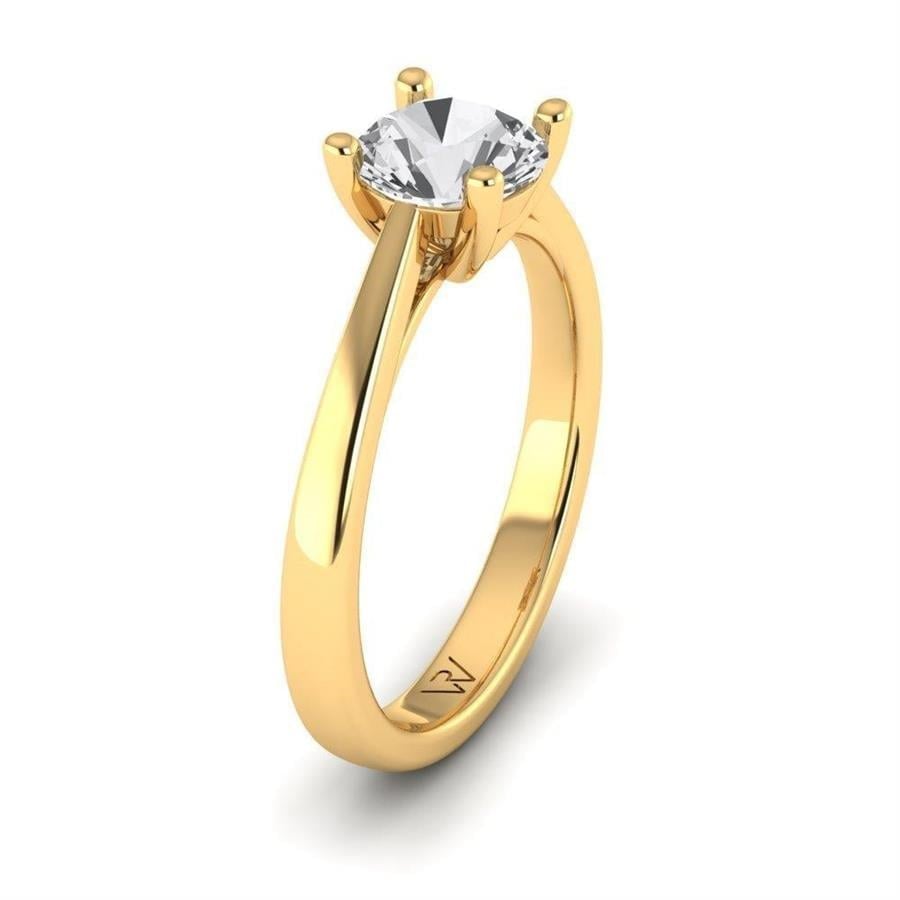 Solitaires Magnifique Or Jaune Diamant de Synthèse 1 ct