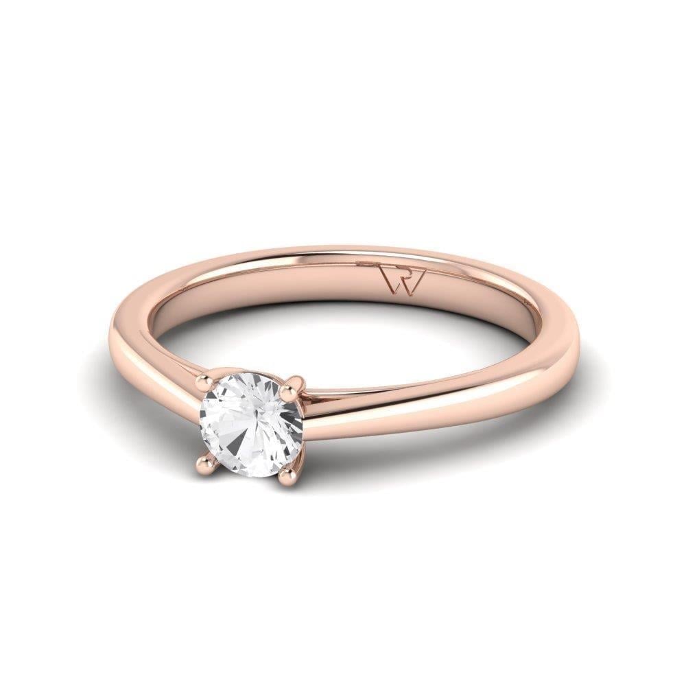 Solitaires Magnifique Or Rose Diamant 0.33 ct