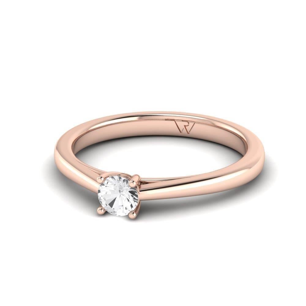 Solitaires Magnifique Or Rose Diamant 0.20 ct