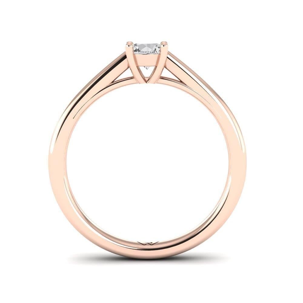 Solitaires Magnifique Or Rose Diamant 0.33 ct