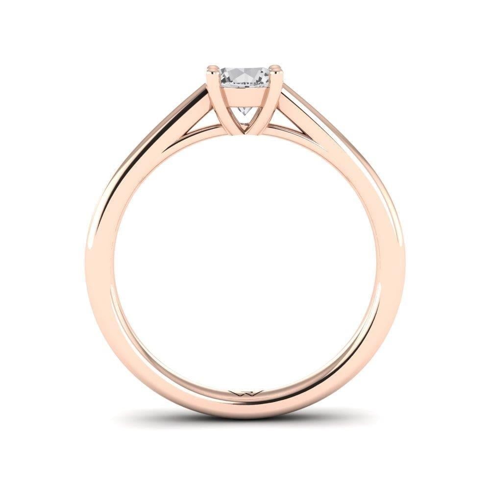 Solitaires Magnifique Or Rose Diamant 0.50 ct