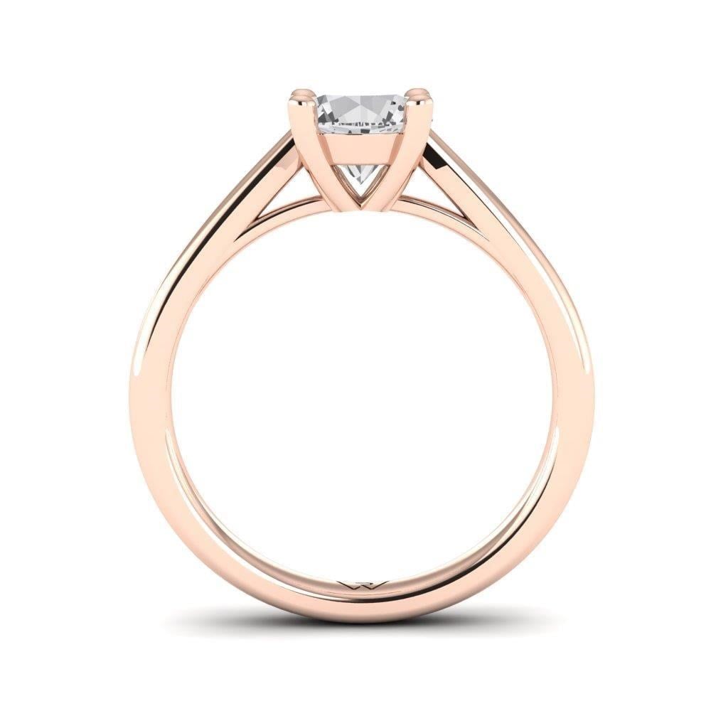 Solitaires Magnifique Or Rose Diamant 1 ct