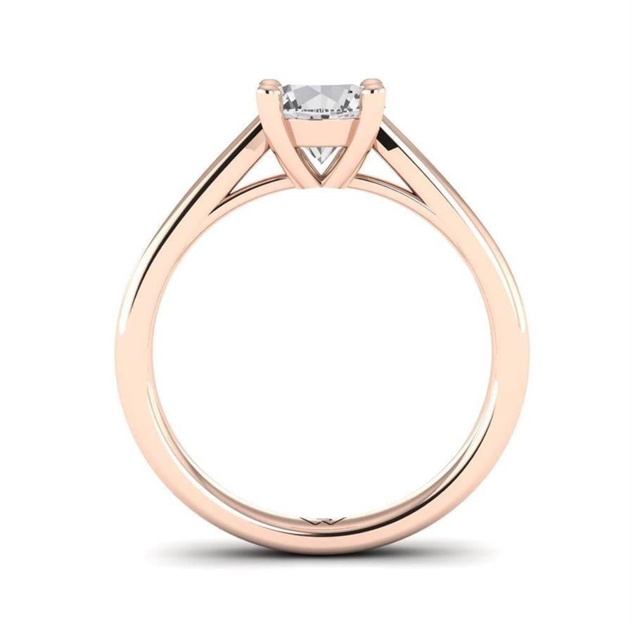 Solitaires Magnifique Or Rose Diamant de Synthèse 3 ct