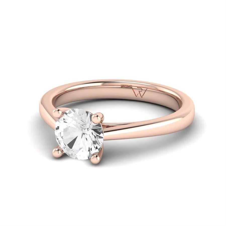 Solitaires Magnifique Or Rose Diamant de Synthèse 4.30 ct