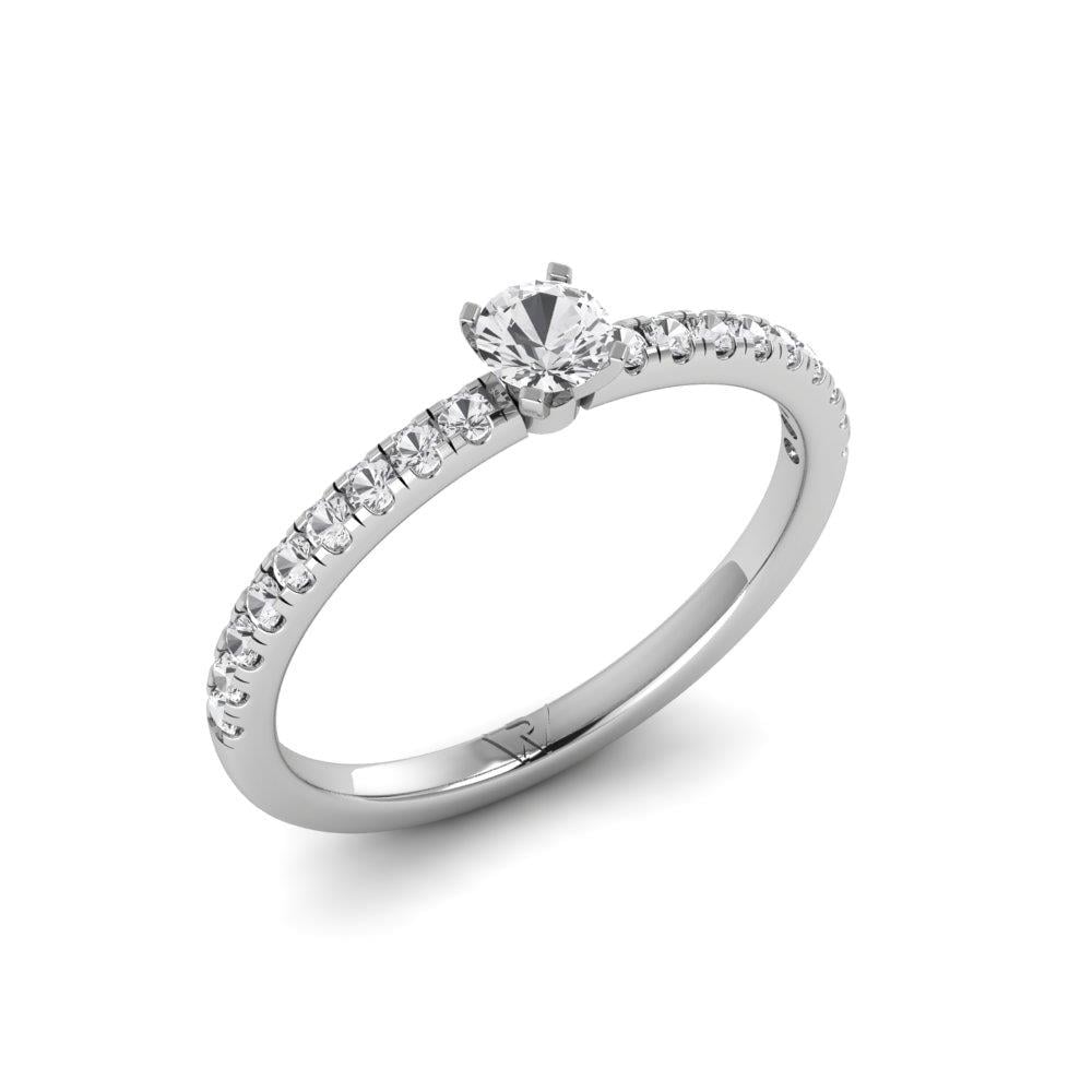 Solitaires Minik Or Blanc Diamant 0.45 ct