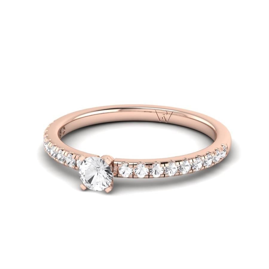Solitaires Minik Or Rose Diamant 0.45 ct