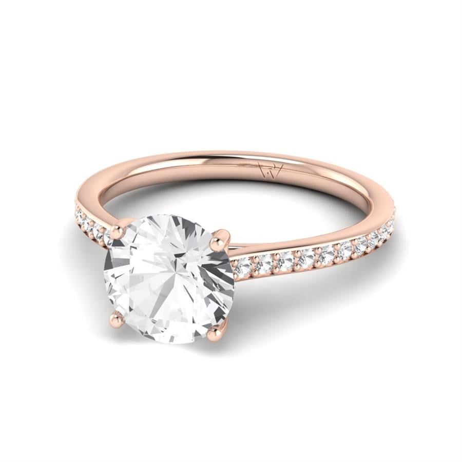Solitaires Mirellon Or Rose Oxyde de zirconium 2.20 ct