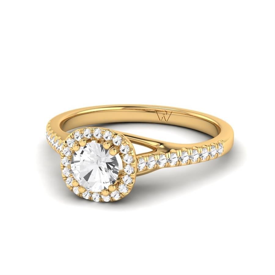 Solitaires Miroir Argent Plaqué Or Jaune Diamant 0.67 ct