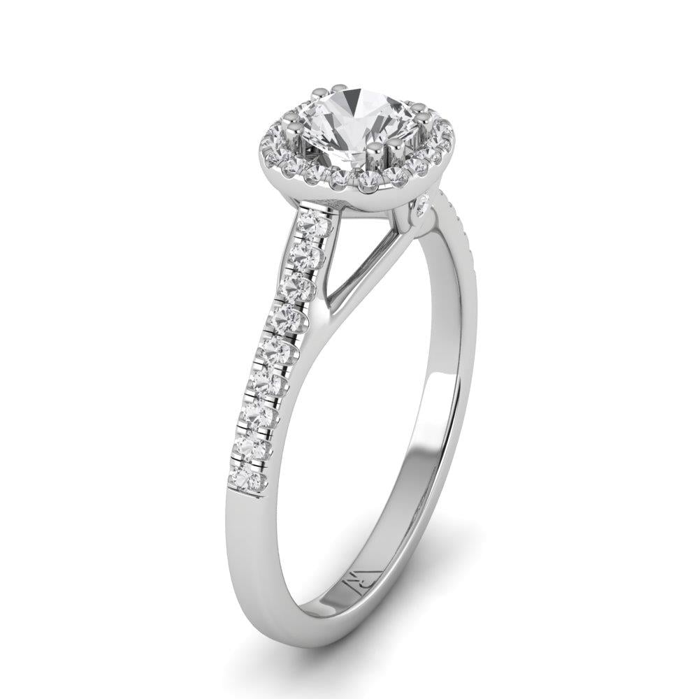 Solitaires Miroir Or Blanc Oxyde de zirconium 0.67 ct