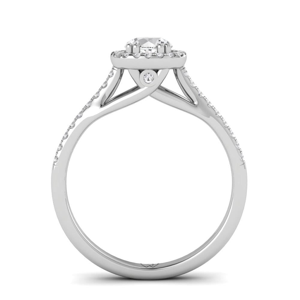 Solitaires Miroir Or Blanc Oxyde de zirconium 0.67 ct