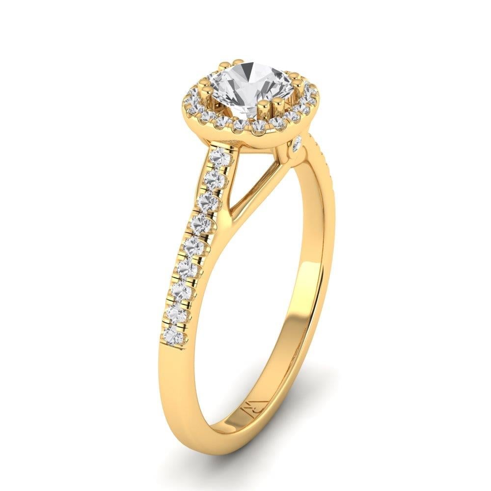 Solitaires Miroir Or Jaune Diamant 0.67 ct