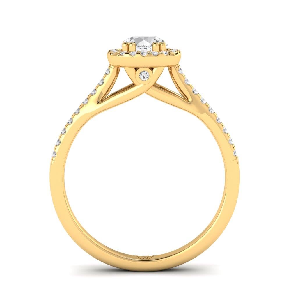 Solitaires Miroir Or Jaune Oxyde de zirconium 0.67 ct