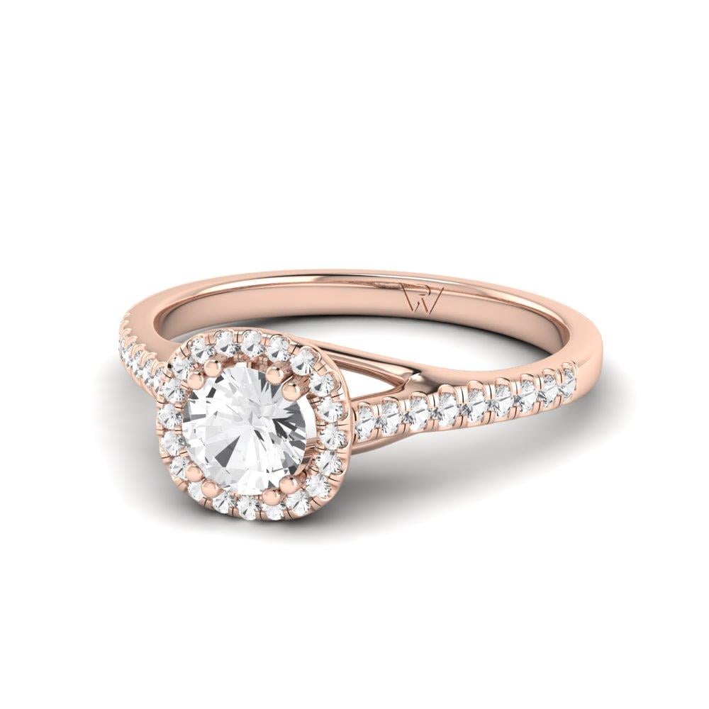 Solitaires Miroir Or Rose Diamant 0.67 ct