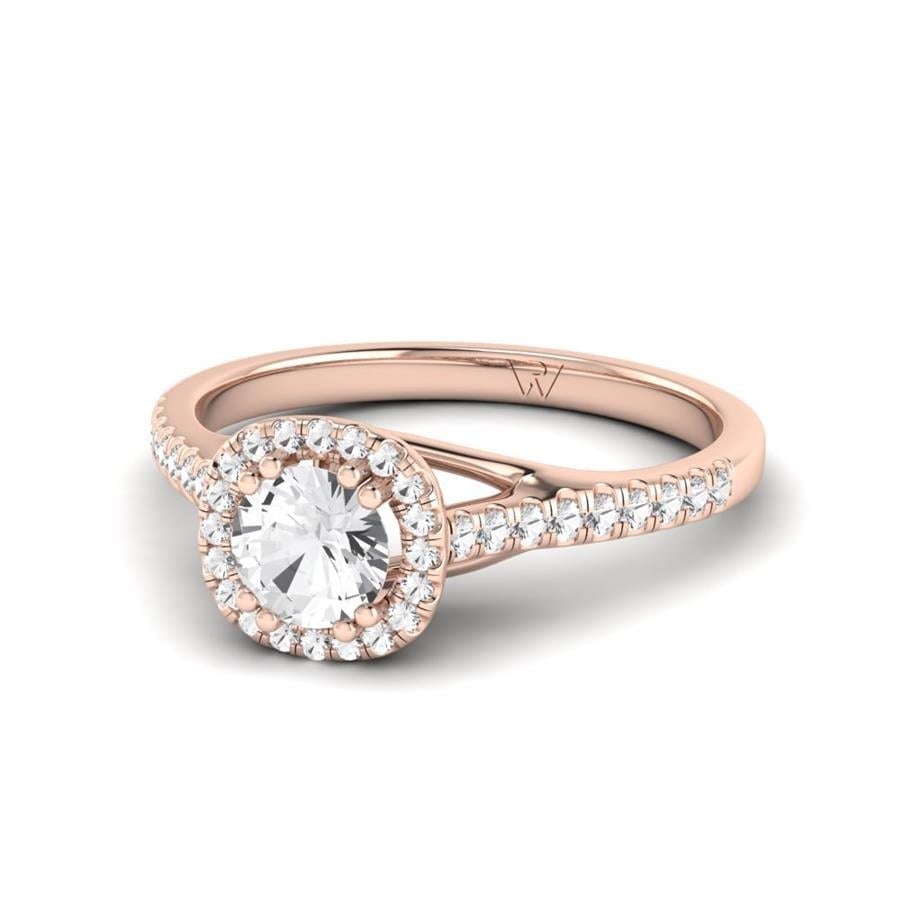 Solitaires Miroir Or Rose Diamant 0.67 ct