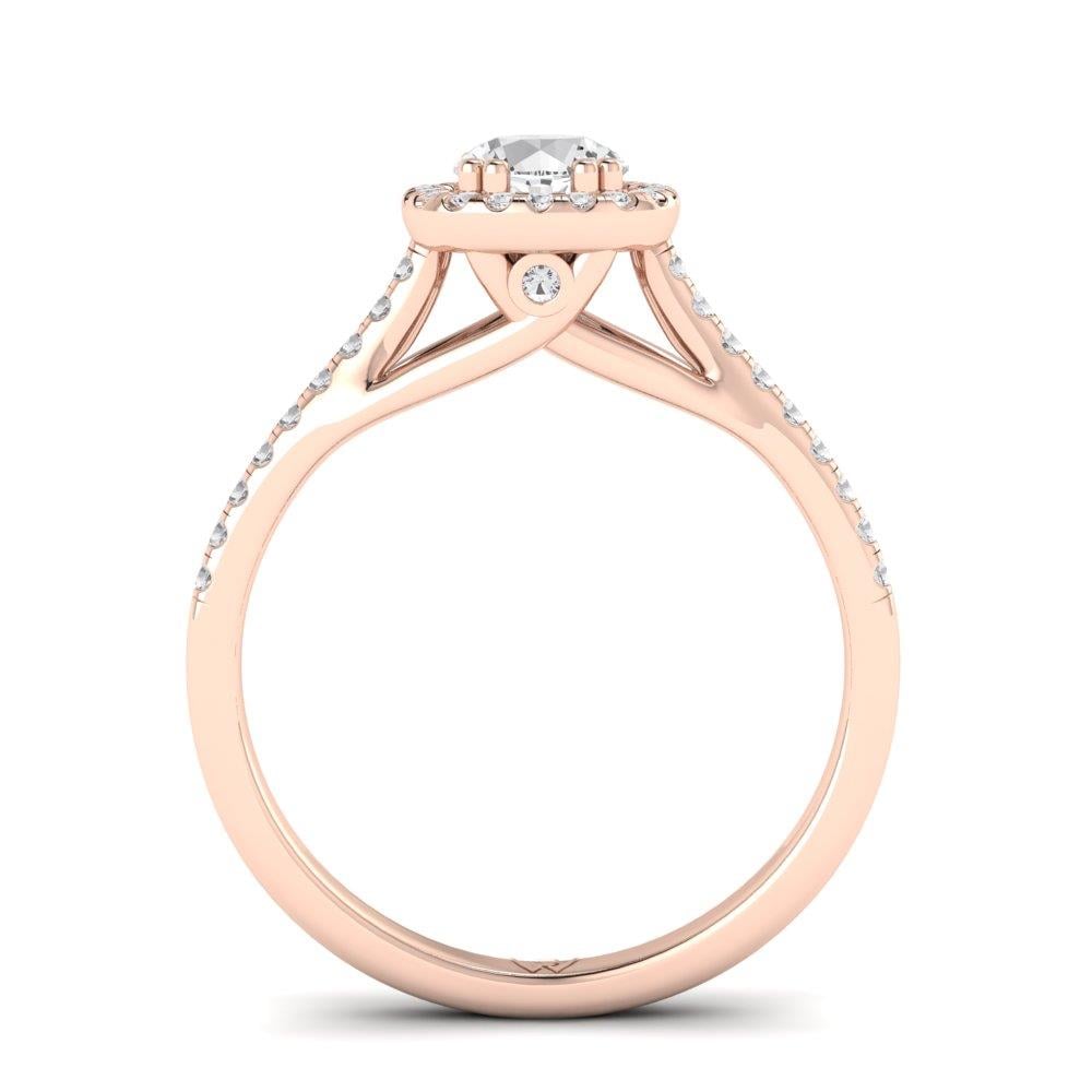 Solitaires Miroir Or Rose Oxyde de zirconium 0.67 ct