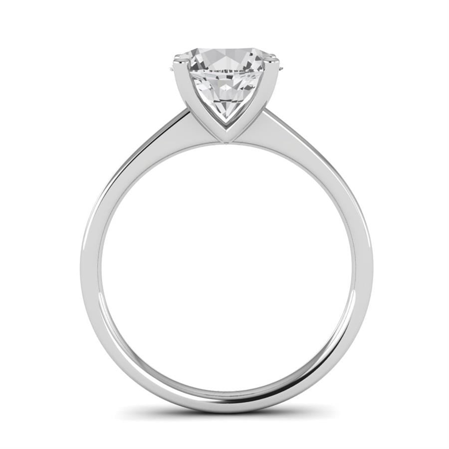 Solitaires Noble Argent Rhodié Blanc Diamant 2 ct