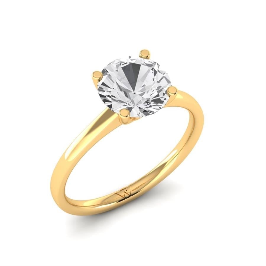 Solitaires Noble Or Jaune Diamant 2 ct