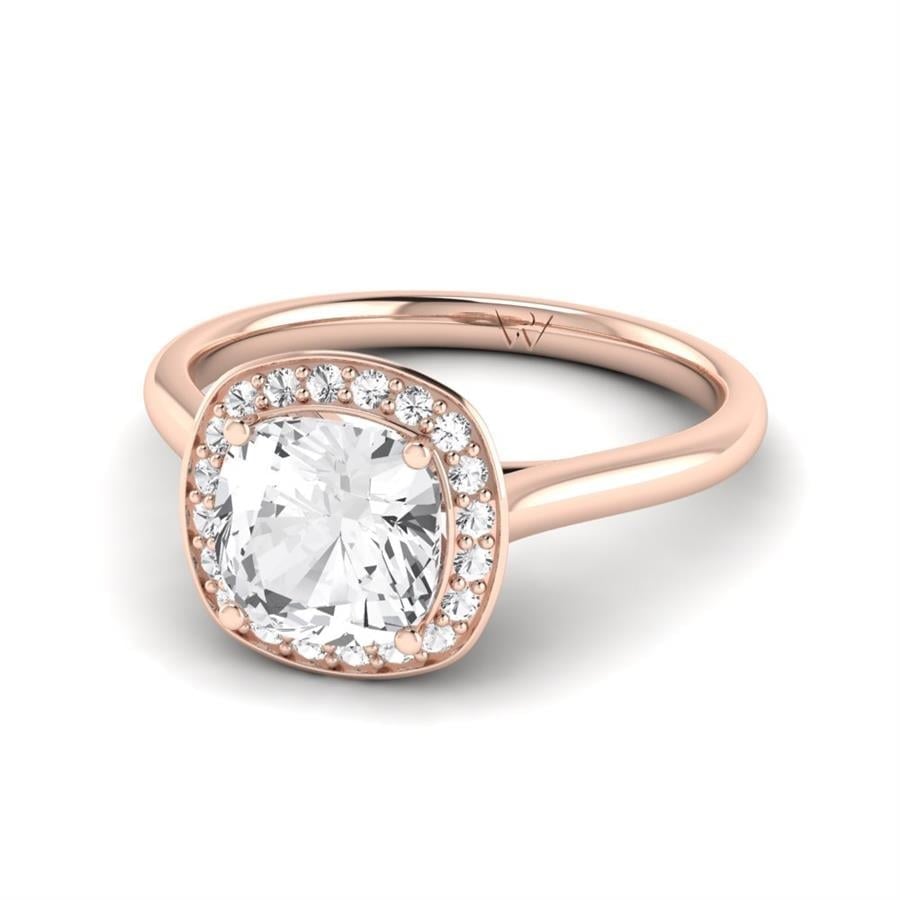 Solitaires Novéria Argent Plaqué Or Rose Oxyde de zirconium 2.15 ct