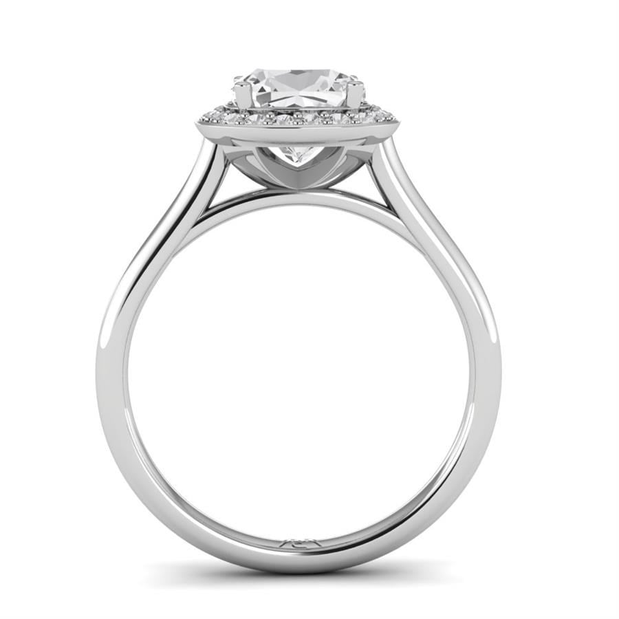Solitaires Novéria Argent Rhodié Blanc Oxyde de zirconium 2.15 ct