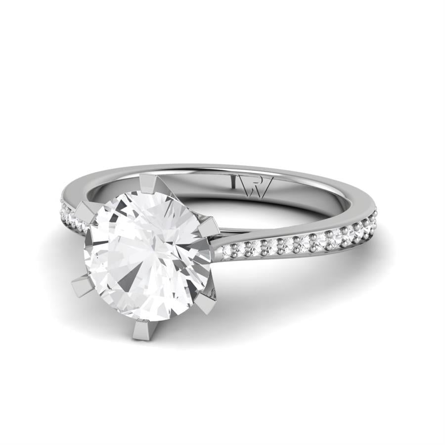 Solitaires Nuvia Argent Rhodié Blanc Oxyde de zirconium 2.4 ct