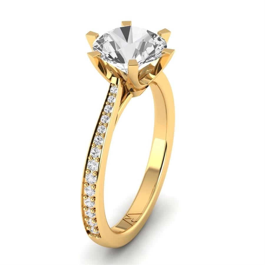 Solitaires Nuvia Or Jaune Oxyde de zirconium 2.4 ct