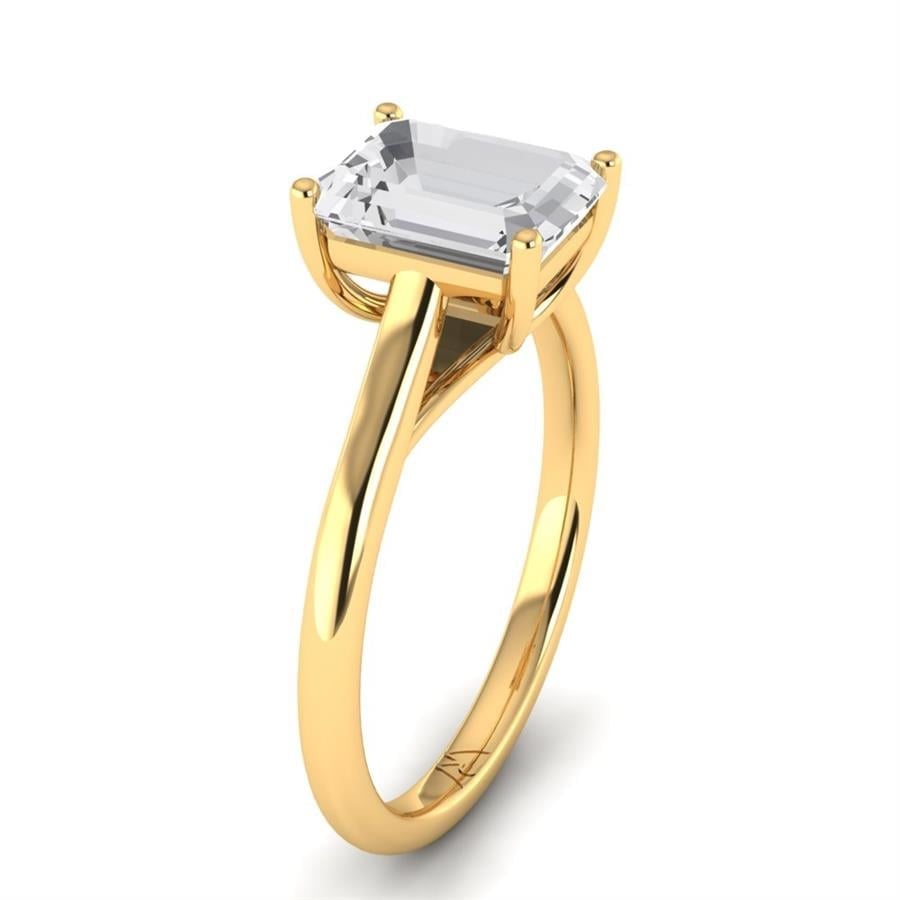 Solitaires Oralia Or Jaune Oxyde de zirconium 2 ct