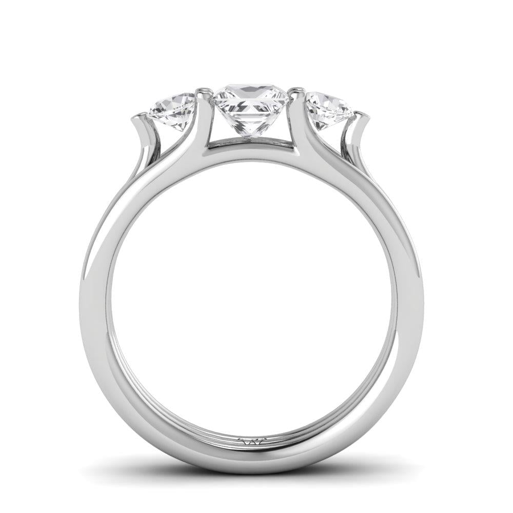 Solitaires Poésie Argent Rhodié Blanc Diamant 0.95 ct