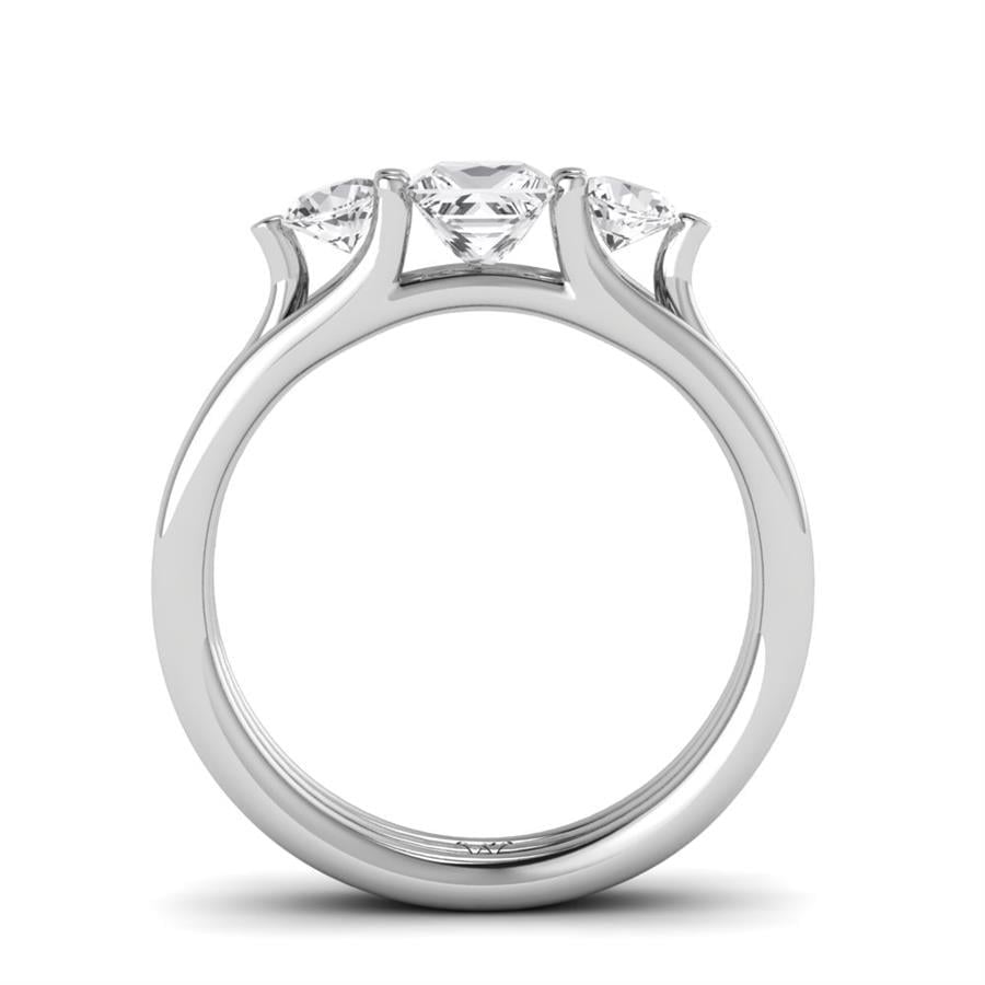 Solitaires Poésie Argent Rhodié Blanc Diamant 0.95 ct