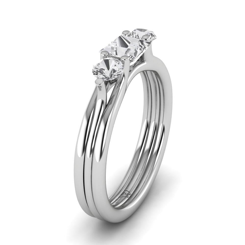 Solitaires Poésie Or Blanc Oxyde de zirconium 0.95 ct