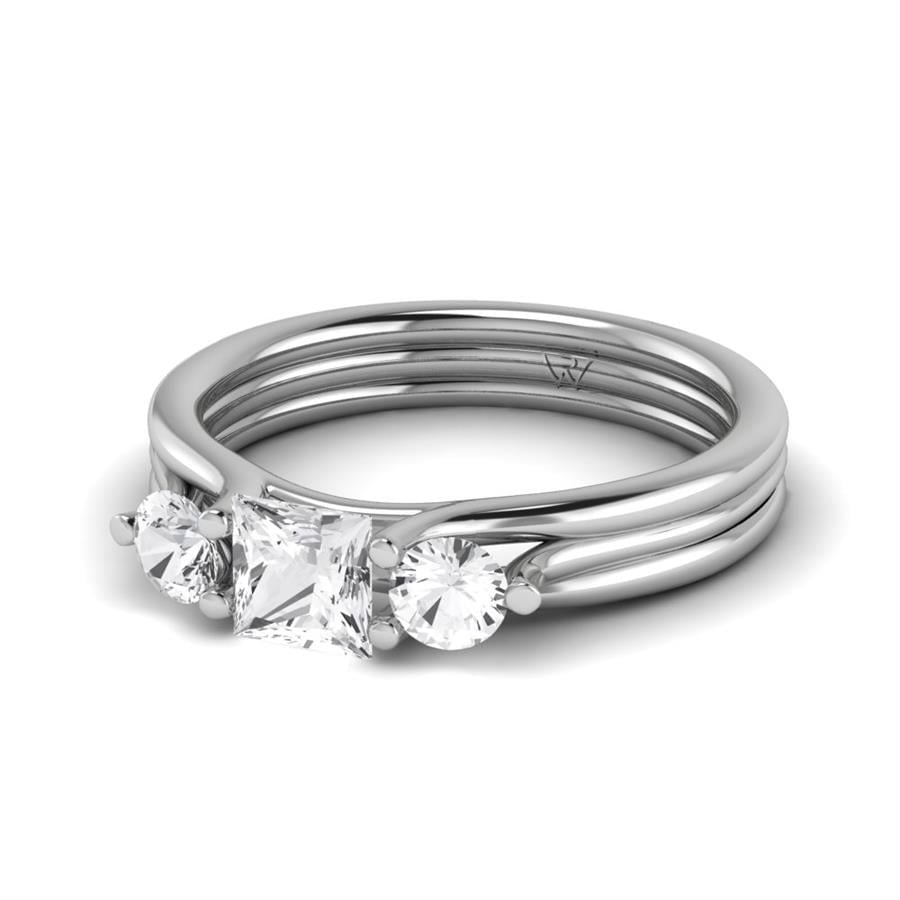 Solitaires Poésie Or Blanc Oxyde de zirconium 0.95 ct