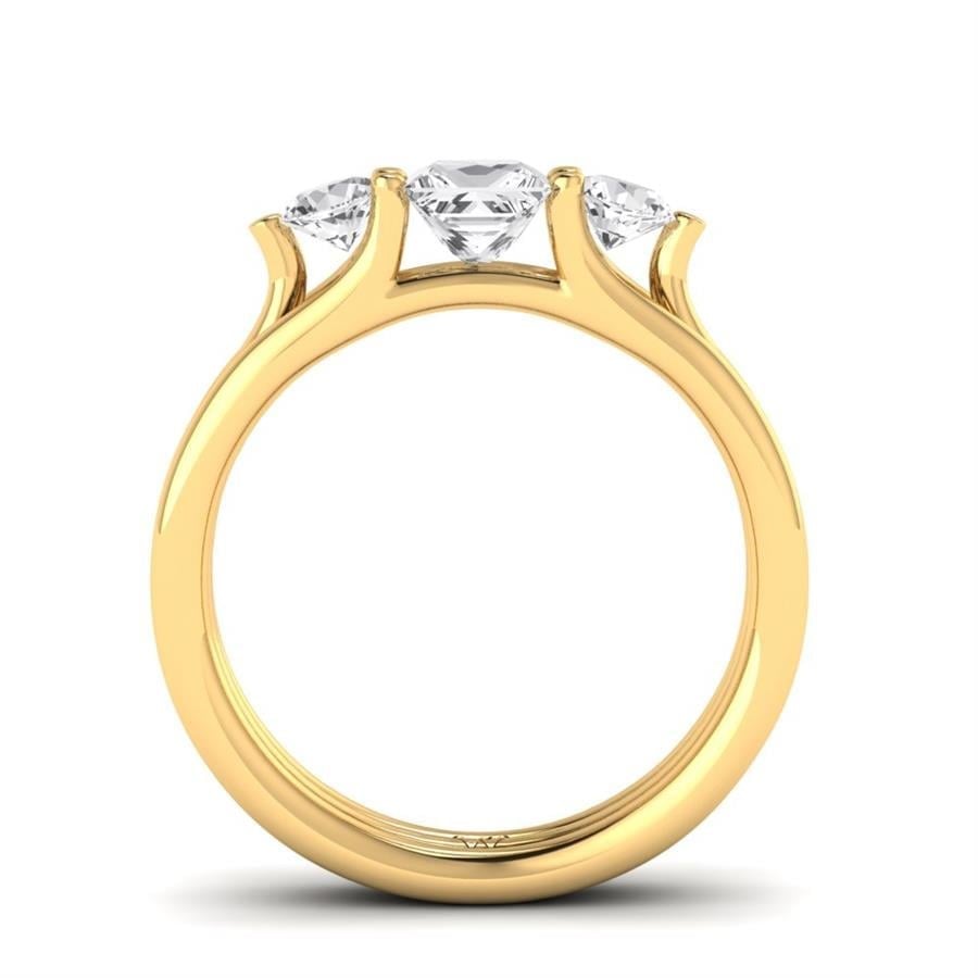 Solitaires Poésie Or Jaune Oxyde de zirconium 0.95 ct
