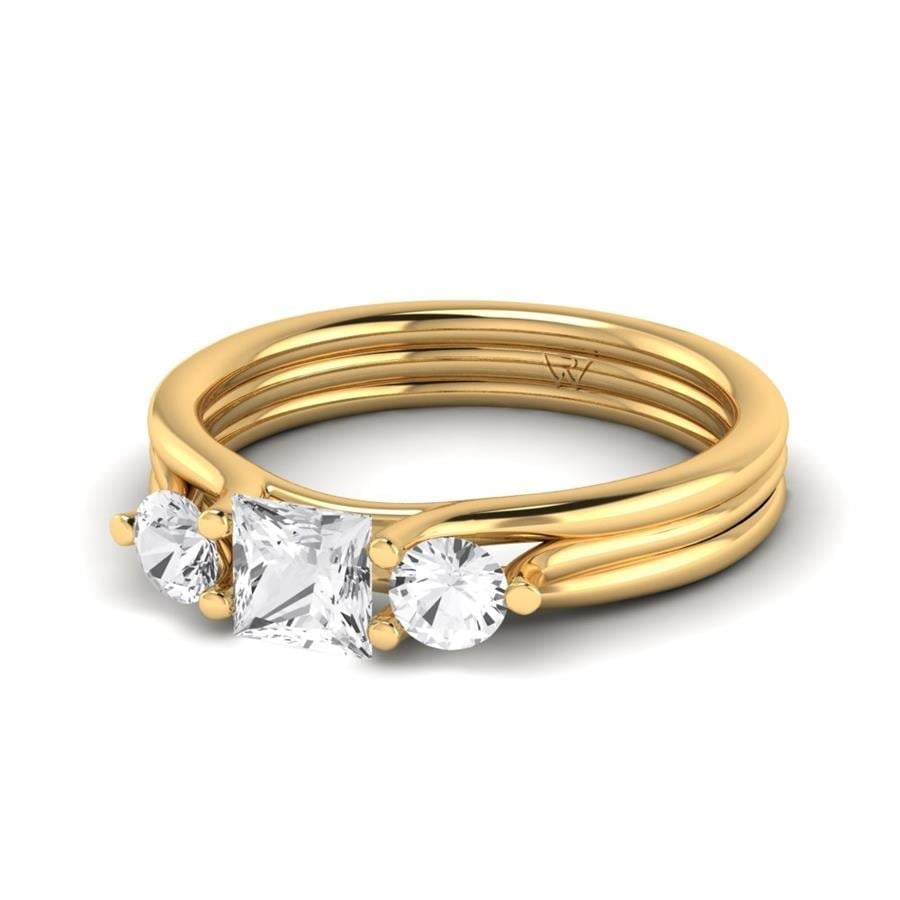 Solitaires Poésie Or Jaune Oxyde de zirconium 0.95 ct