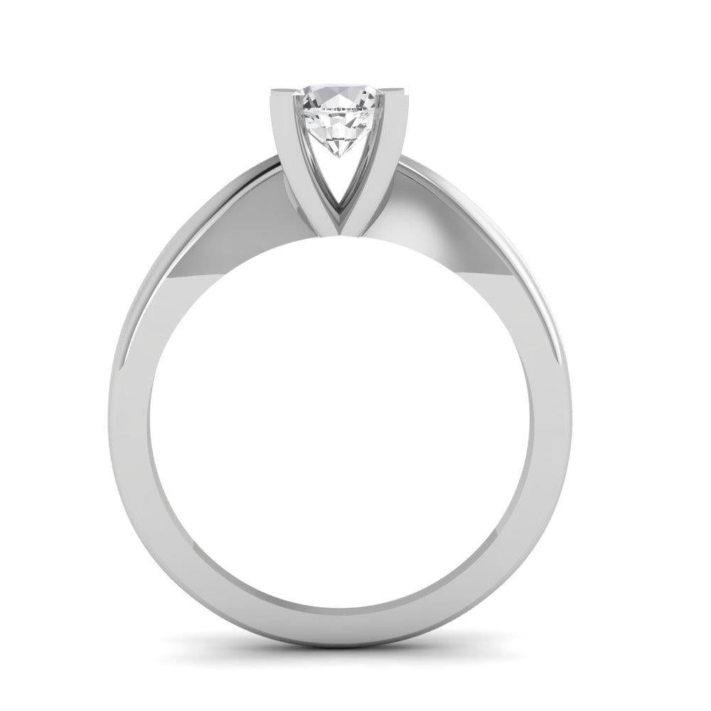 Solitaires Pétale Or Blanc Diamant 0.50 ct