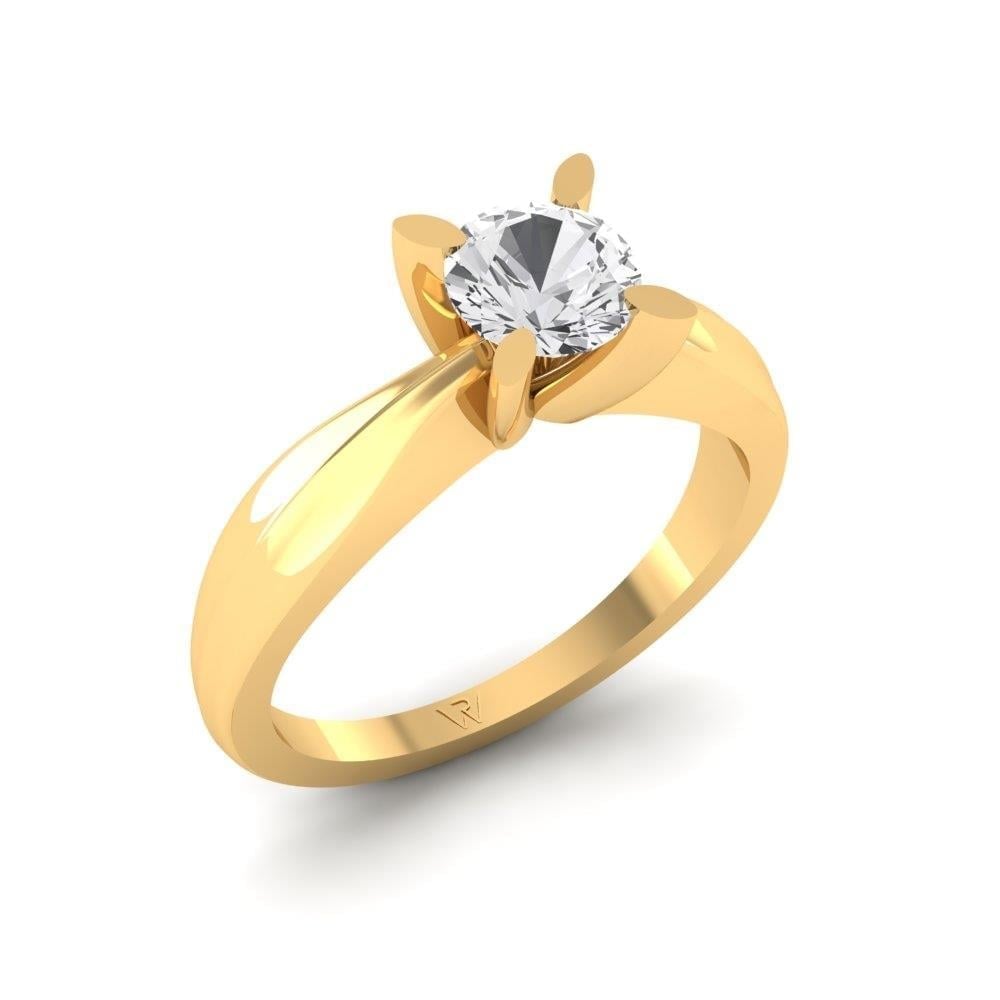 Solitaires Pétale Or Jaune Diamant 0.70 ct